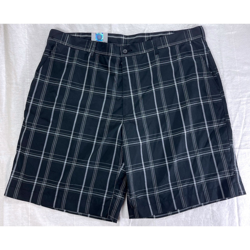 Champions Tour Dry St. John's Bay Plaid Golf Shorts Mens Size 40 Polyester
